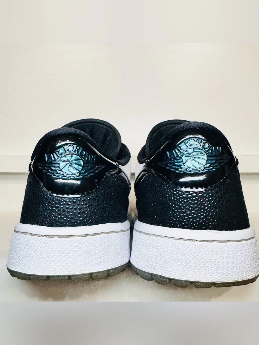 Jordan 1 Low Golf Endless Pursuit M12 Stingray Patent + Iridescent Clear Outsole